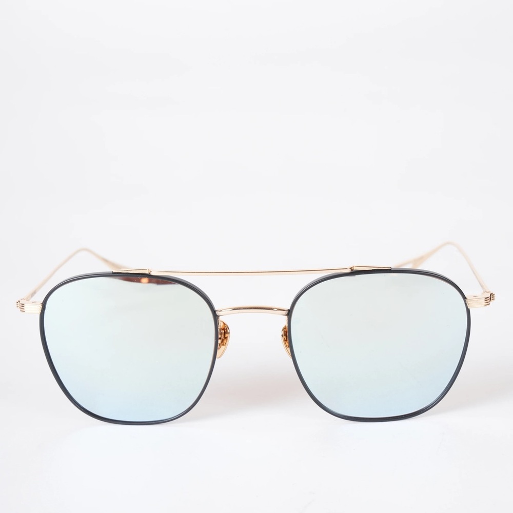 Krewe Earhart 24K Sunglasses with Blue/Teal Mirror lenses